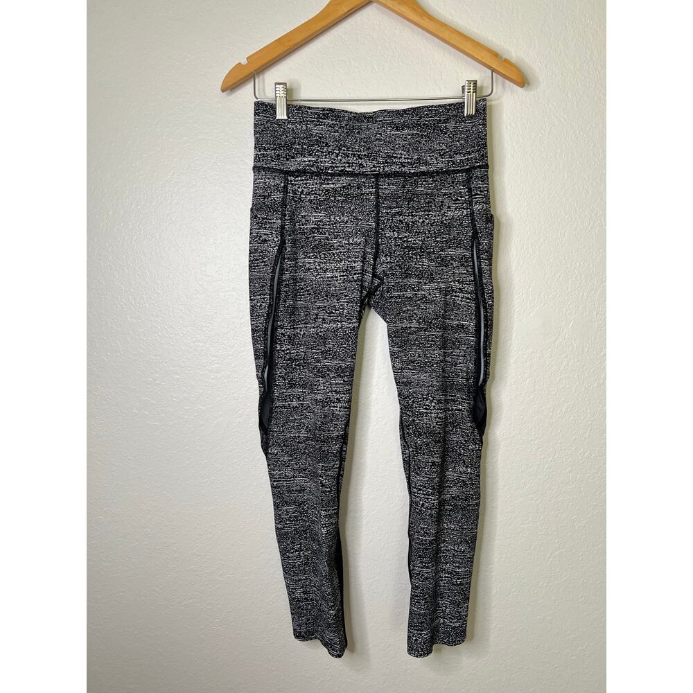 lululemon athletica Black & White Marled High-Rise Leggings